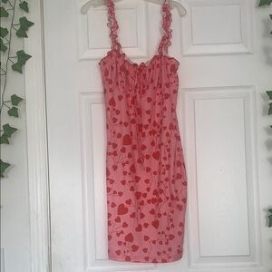 Mini Bodycon Pink Heart Dress